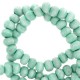 Wooden beads round 4mm Light turquoise